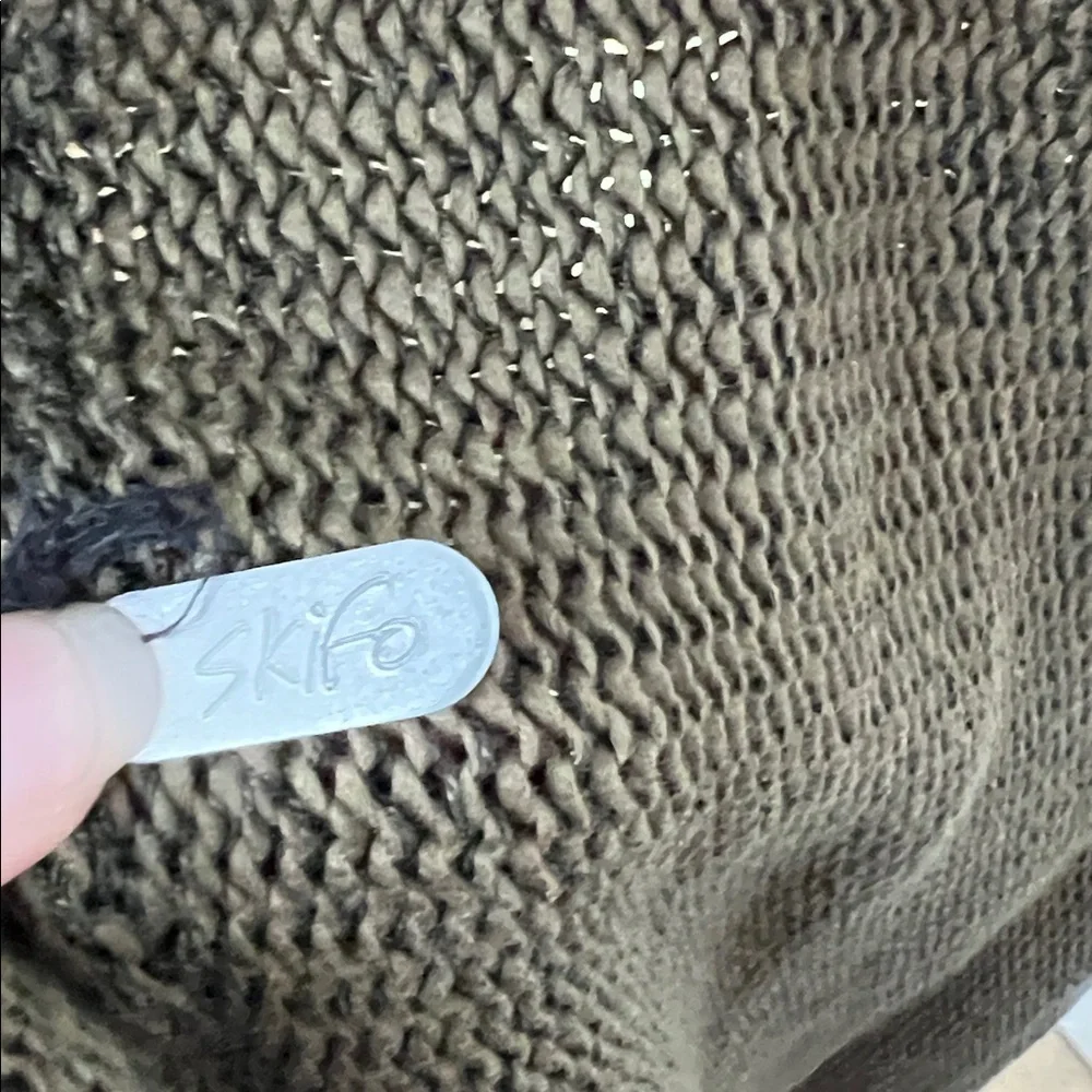 SKIF / SKIFO Olive Green Cotton Hemp Sleeveless Knit Midi to Maxi Dress S/M $222